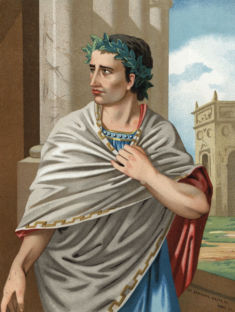 Portret Juliusza Cezara po łacinie Caius Julius Caesar Statesman and Roman General (Rzym, w. 101 do Id., 44 pne). Barcelona 1877. autorstwa Unknown artist