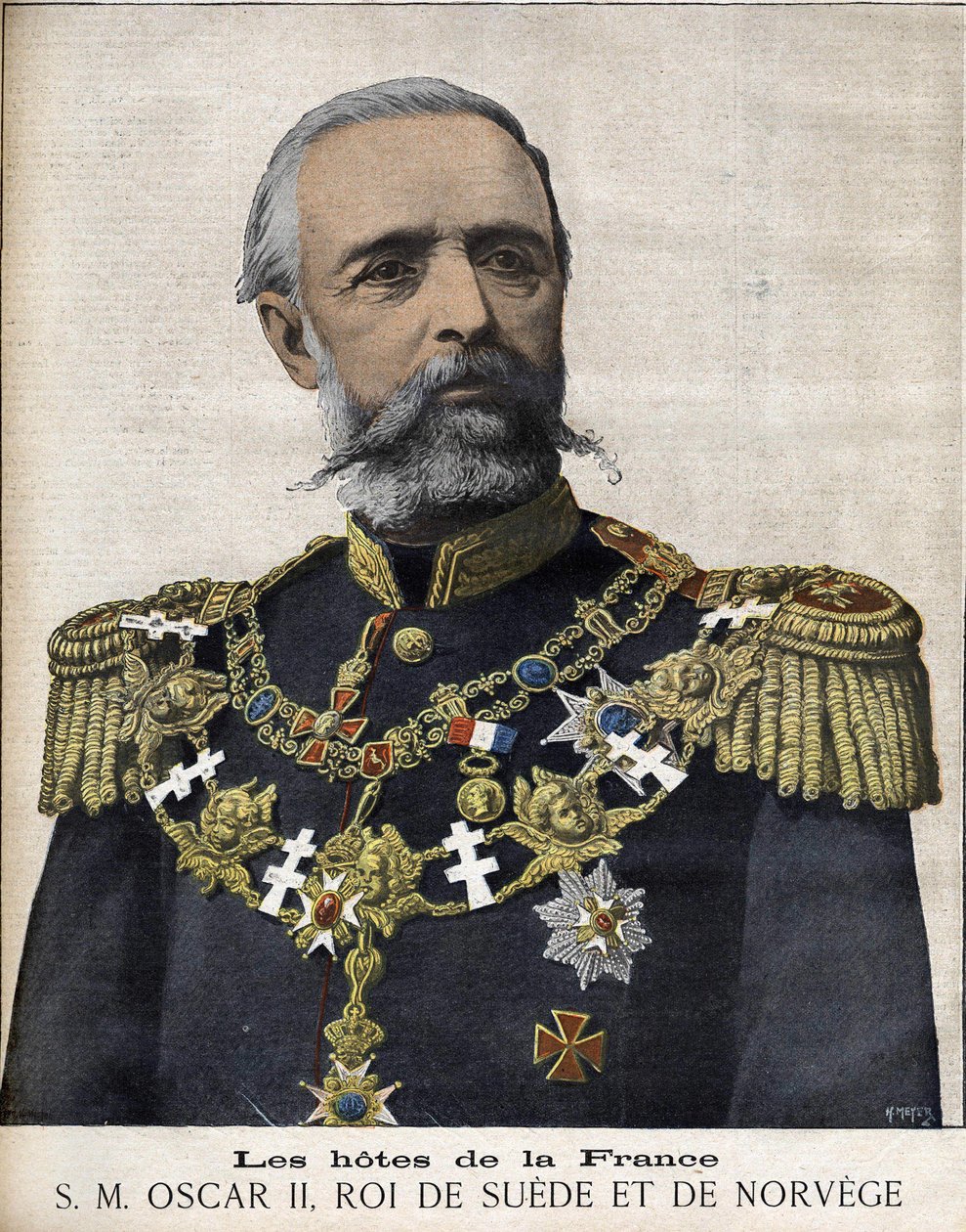 Portret króla Oscara II. Król Szwecji i Norwegii. 1829-1907. autorstwa Unknown artist