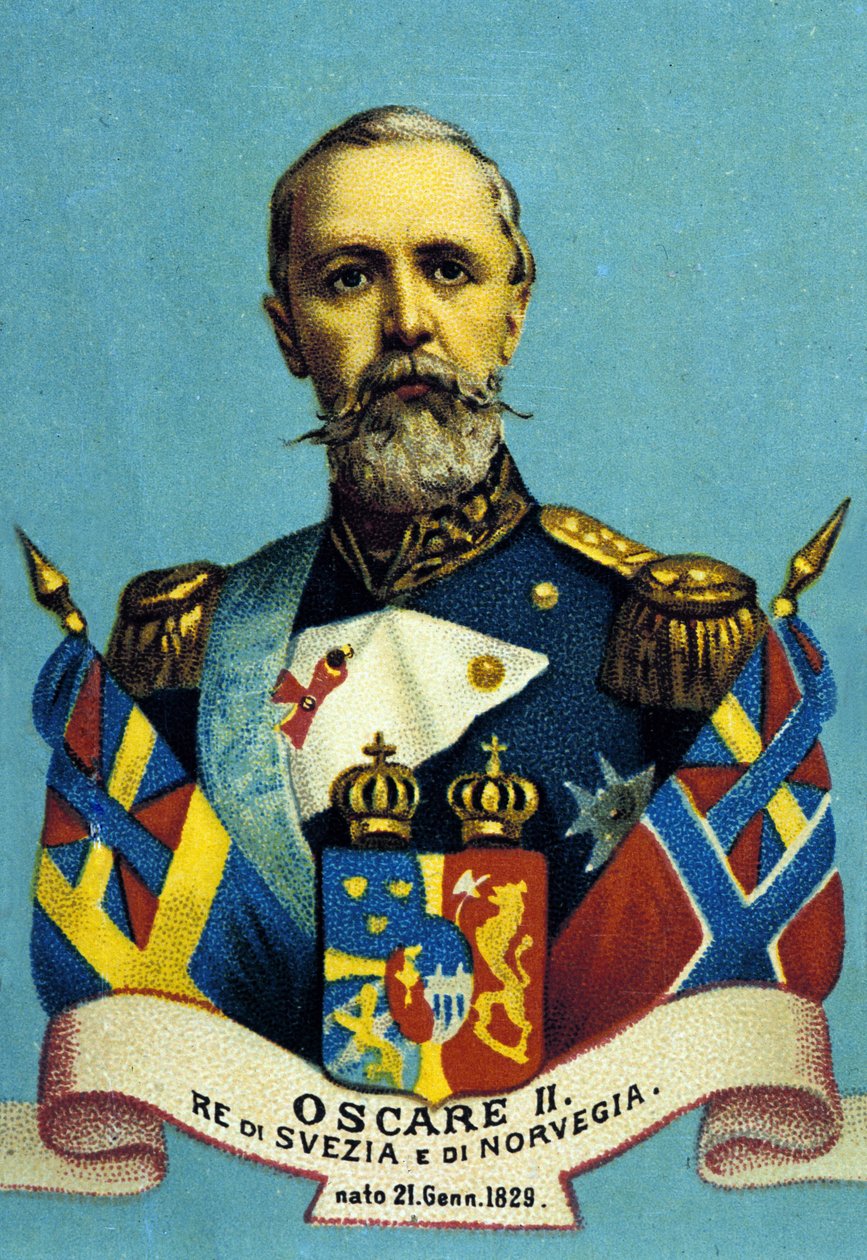 Portret króla Oscara II. Król Szwecji i Norwegii. 1829-1907. autorstwa Unknown artist