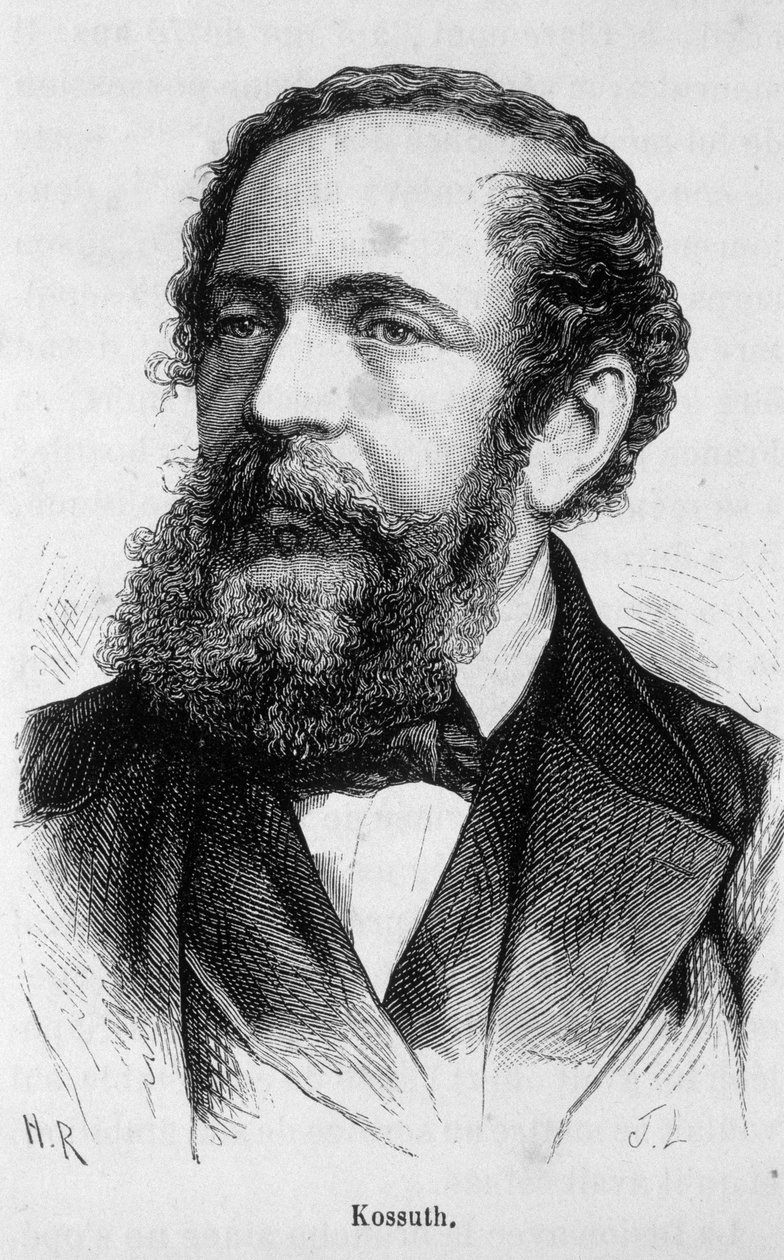 Portret Lajosa Kossutha (1802-1894), węgierskiego polityka autorstwa Unknown artist