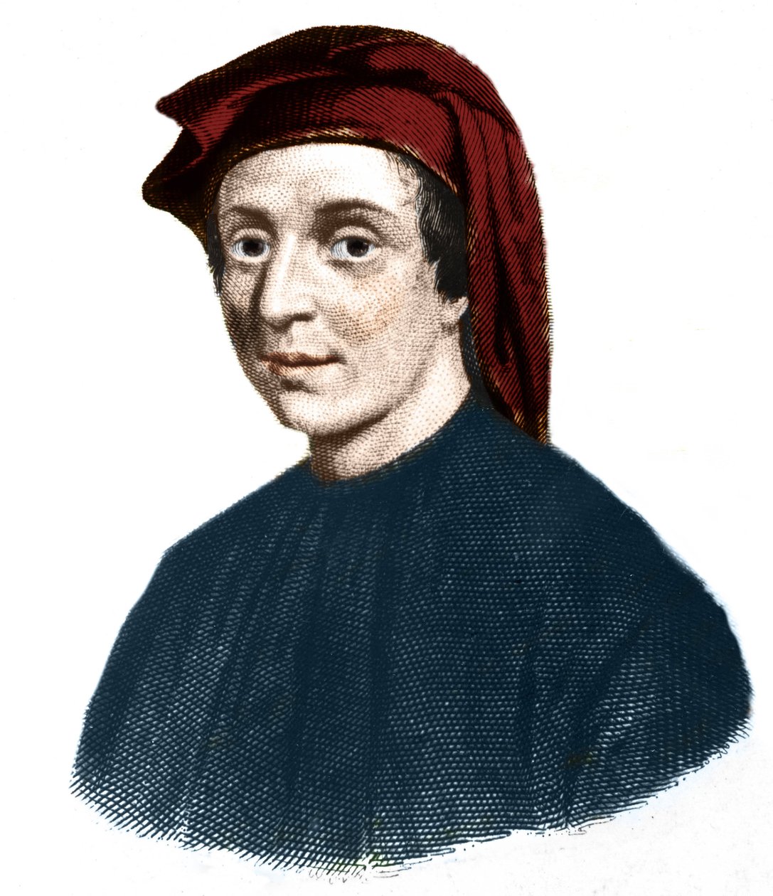 Portret Leonarda Fibonacciego (1170-1245). (Leonard z Pizy). Włoski matematyk. autorstwa Unknown artist