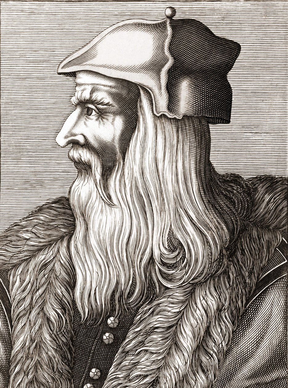 Portret Leonarda da Vinci (Leonardo da Vinci) (1452 - 1519). autorstwa Unknown artist