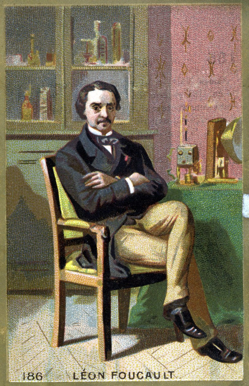 Portret Léona Foucaulta (1819 - 1868) w jego gabinecie. autorstwa Unknown artist