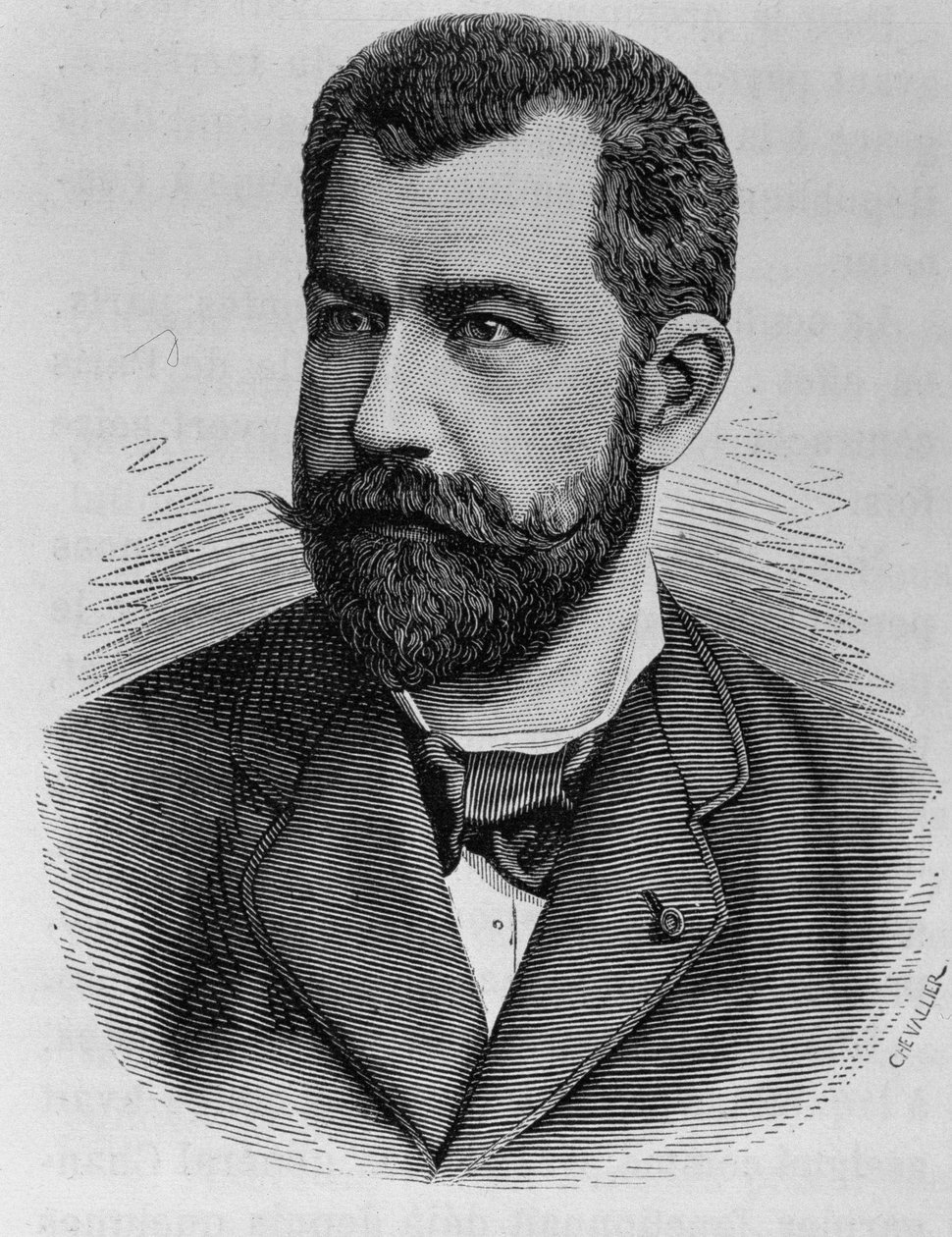 Portret Leona Renault. Rycina z końca XIX wieku w „Histoire de France” H. Martina. autorstwa Unknown artist