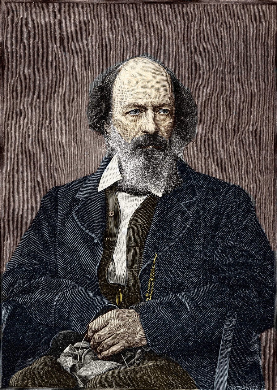 Portret lorda Alfreda Tennysona, angielskiego poety i dramaturga (1809-1892). autorstwa Unknown artist