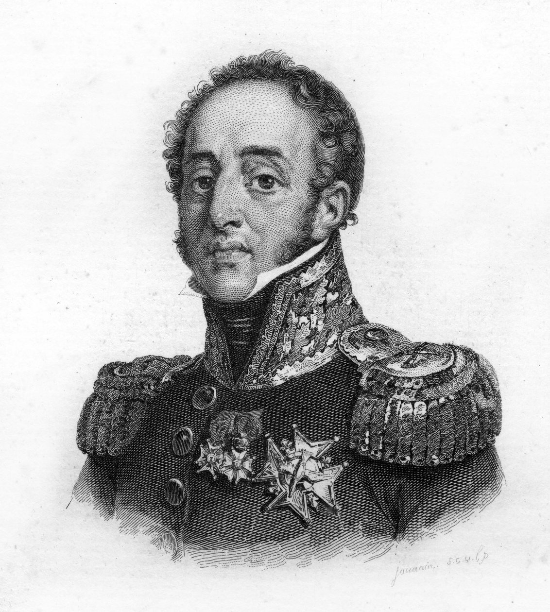 Portret Louisa Gabriela (Louis-Gabriel) Sucheta (1770-1826), księcia Albufery, marszałka Francji, rycina z XIX wieku autorstwa Unknown artist