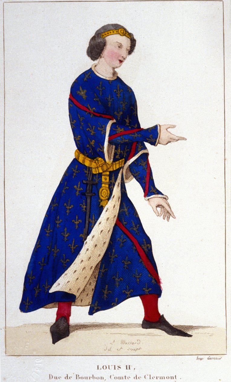 Portret Ludwika II Bèque lub Fainéant (846-879). autorstwa Unknown artist