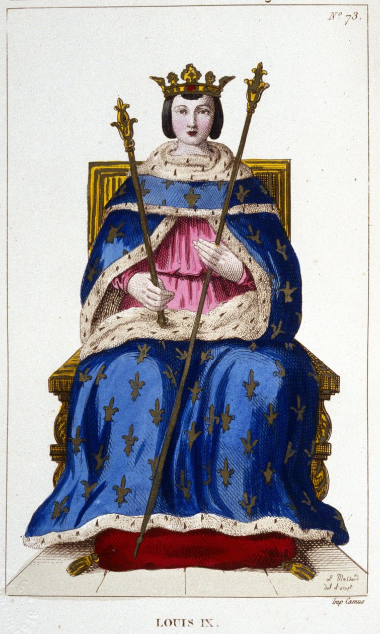 Portret Ludwika IX lub Świętego Ludwika (1214 - 1270). autorstwa Unknown artist