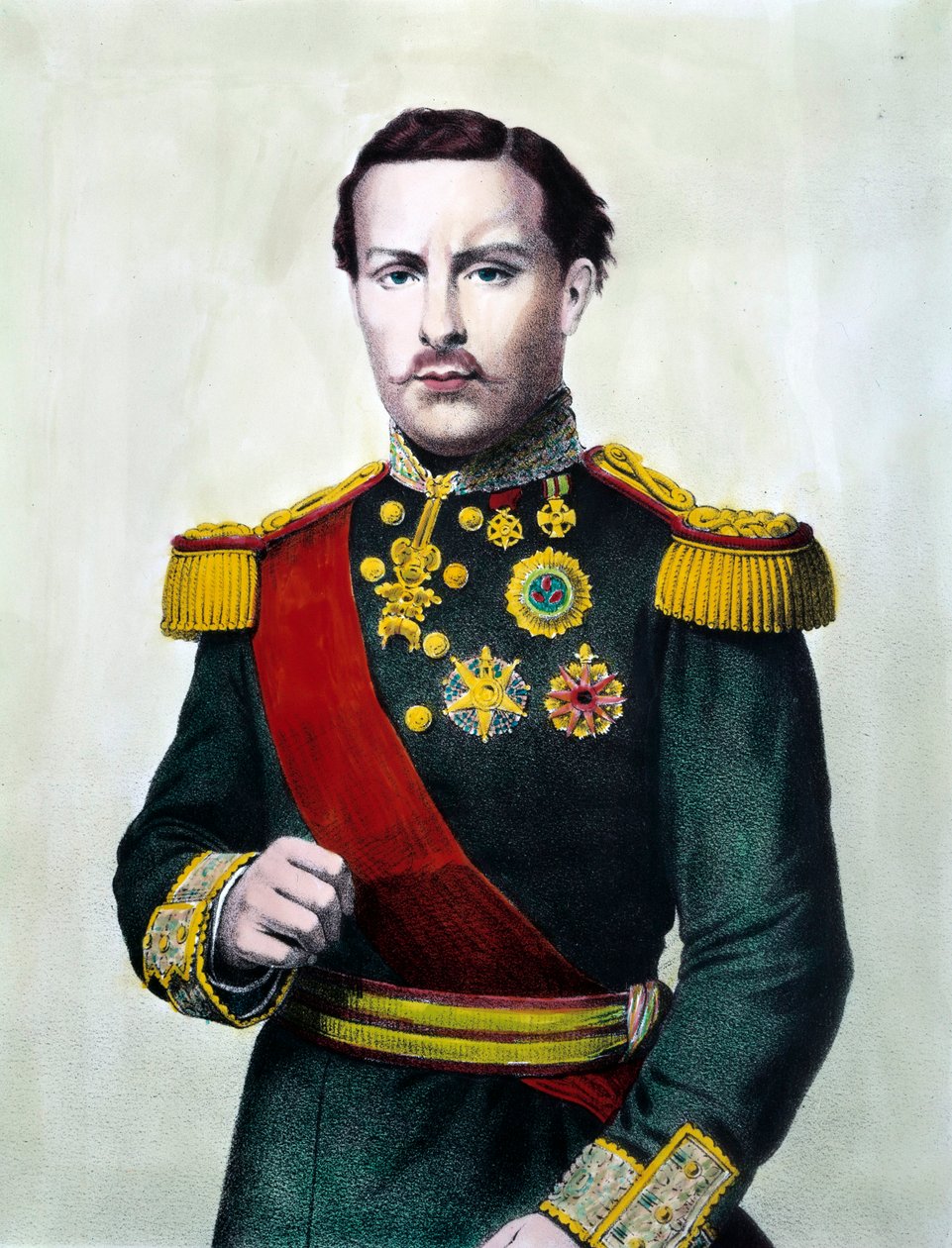 Portret Ludwika I Portugalii (1838-1889) Król Portugalii Rycina z XIX wieku Kolekcja prywatna autorstwa Unknown artist