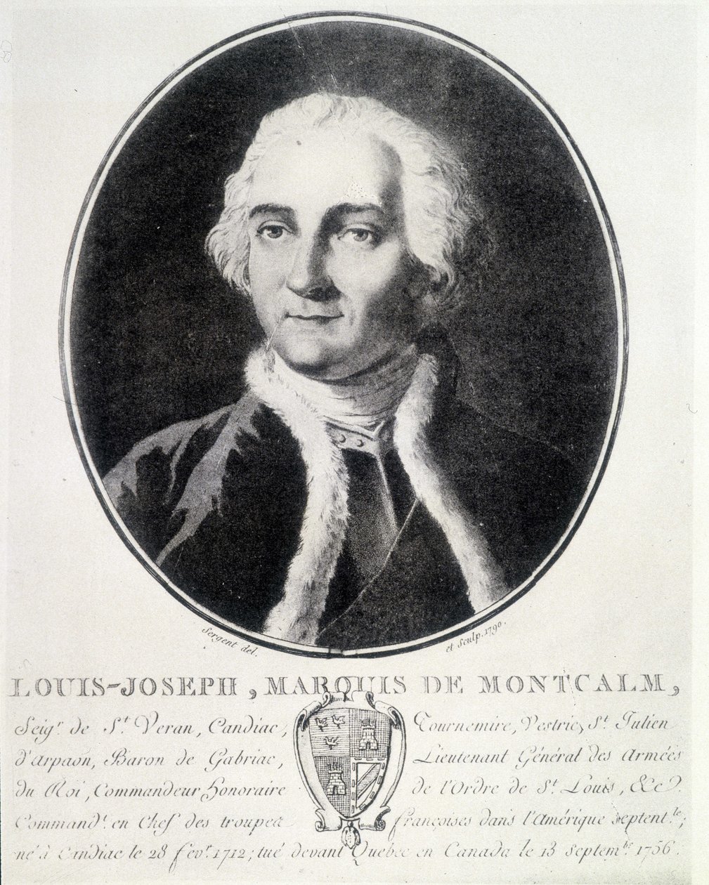 Portret Ludwika Józefa, markiza de Montcalm (1712-1759), francuskiego wojska. autorstwa Unknown artist