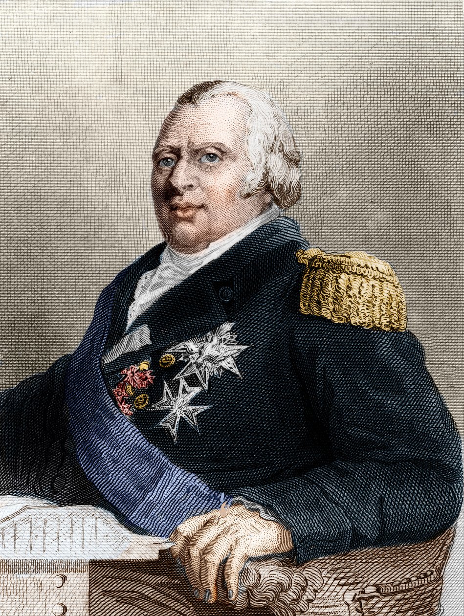 Portret Ludwika XVIII (1755 - 1824), króla Francji autorstwa Unknown artist