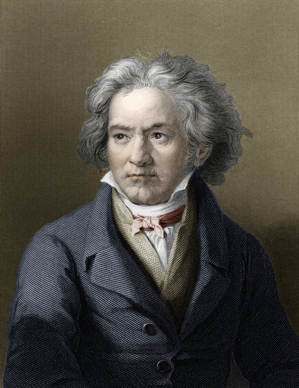 Portret Ludwiga van Beethovena (1770-1827), niemieckiego kompozytora. autorstwa Unknown artist