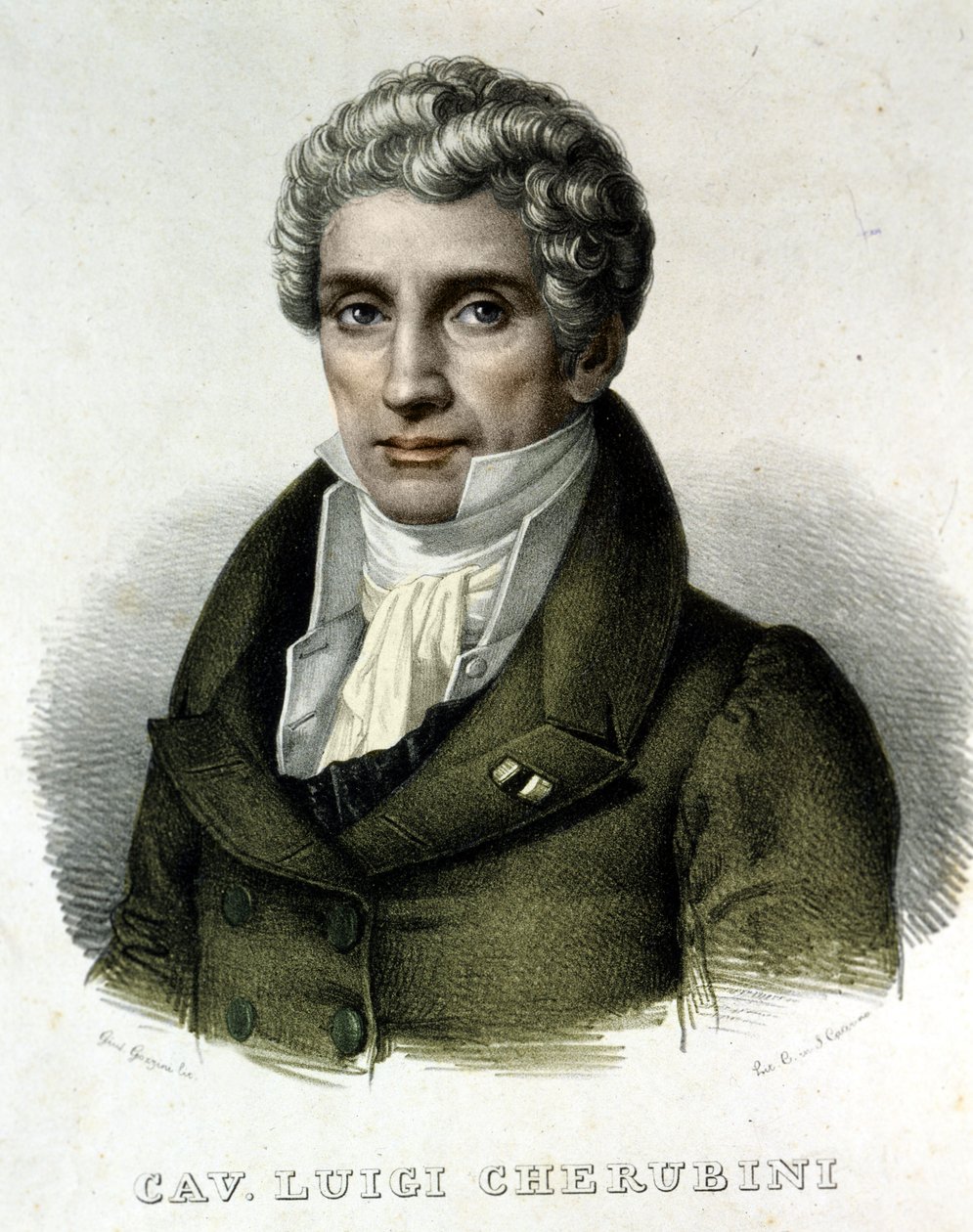 Portret Luigiego Cherubiniego (1760-1842), włoskiego kompozytora. autorstwa Unknown artist