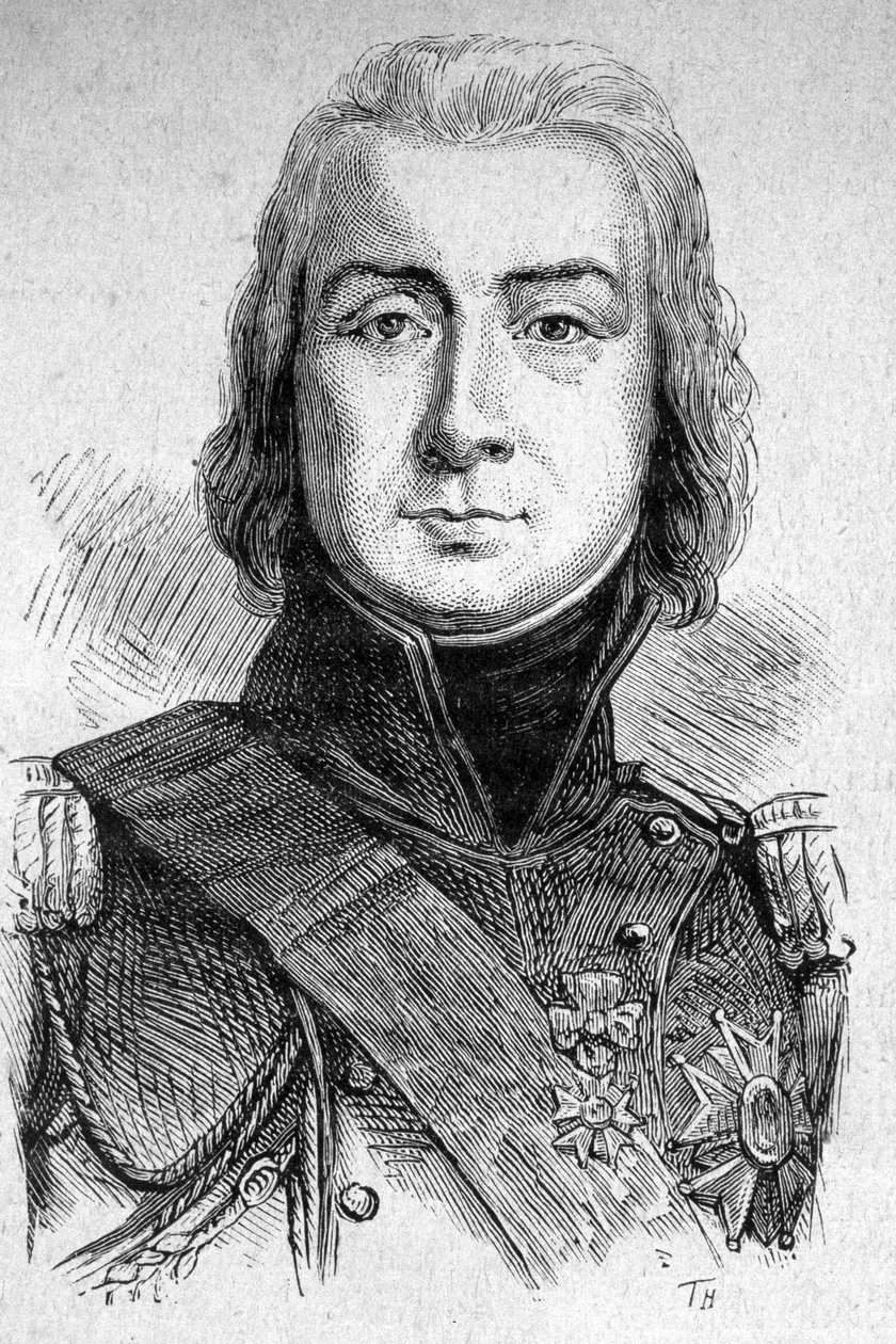 Portret Marechala Bessieresa, księcia Istrii (1768 - 1813) - w „” Les Contemporains””, b.d. koniec XIX wieku. autorstwa Unknown artist