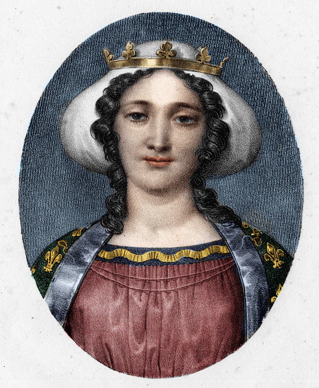 Portret Marguerite de Provence (1221 - 1295), królowej Francji. autorstwa Unknown artist