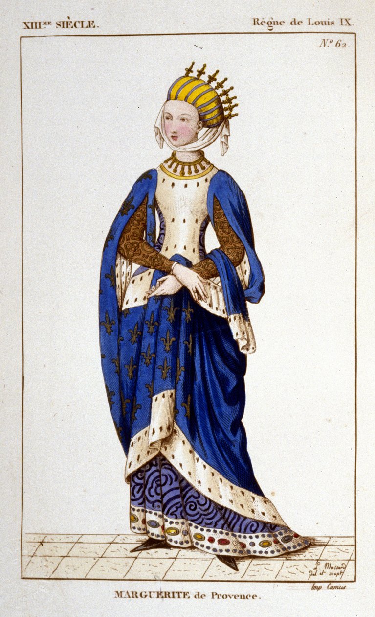 Portret Marguerite de Provence (1221 - 1295), królowej Francji. autorstwa Unknown artist
