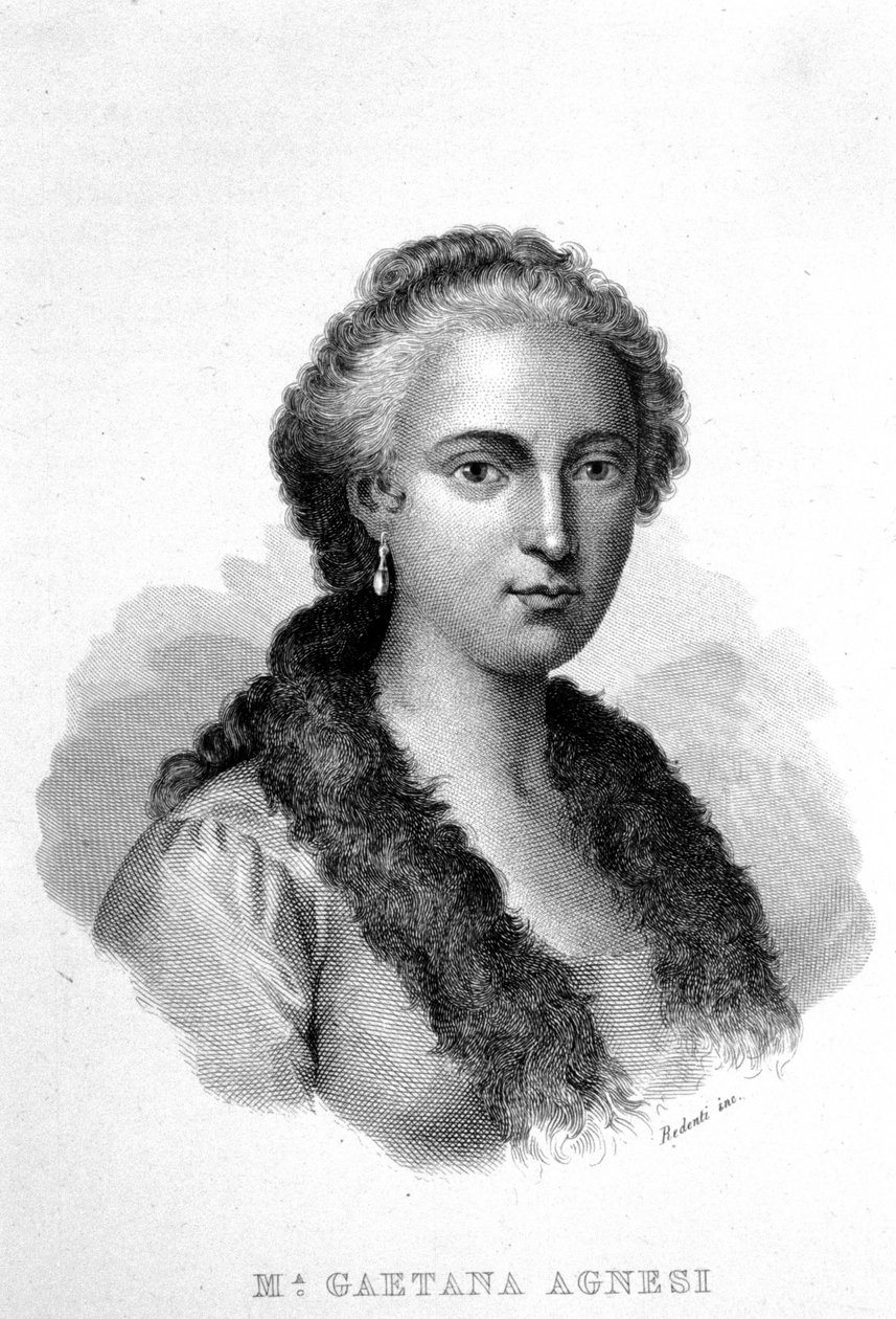 Portret Marii Gaetany AGNESI (1718-1799). Włoski filozof poliglota. autorstwa Unknown artist