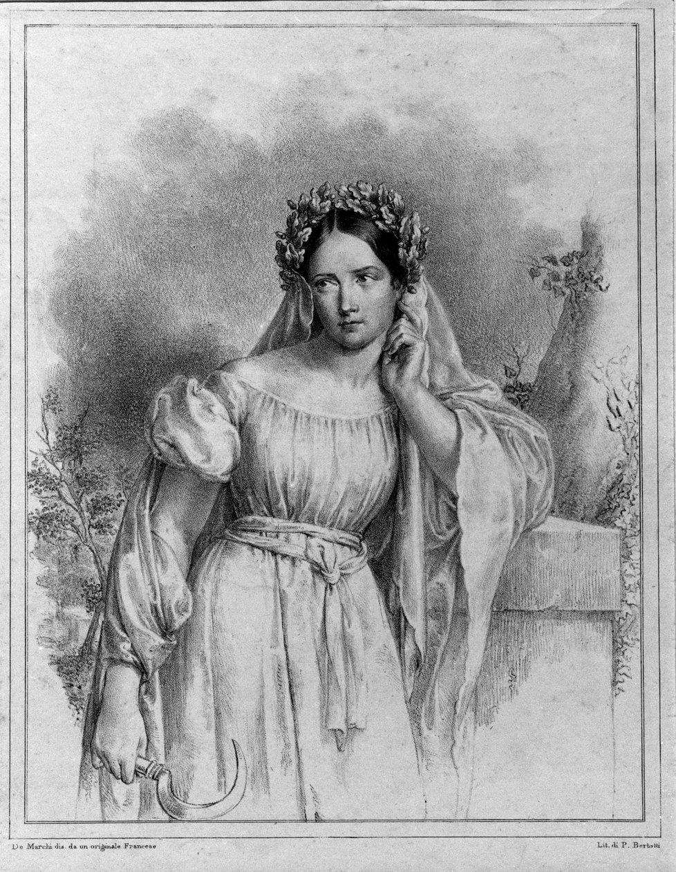 Portret Marii Garcii zwanej śpiewaczką Malibran (1808-1836) w „Norma” Belliniego autorstwa Unknown artist