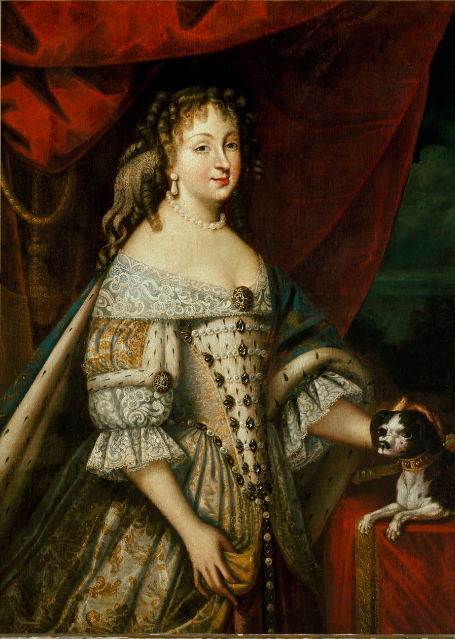 Portret Marii Giovanna Battista di Savoia Nemours (Marie Jeanne Baptiste de Savoie-Nemours) (Savoie Nemours) (1644-1724), żony Carlo Emanuele II (1634-1675) (Charles Emmanuel z Sabaudii) Malarstwo anonimowe. Turyn z XVII wieku, pałac królewski - Portret autorstwa Unknown artist