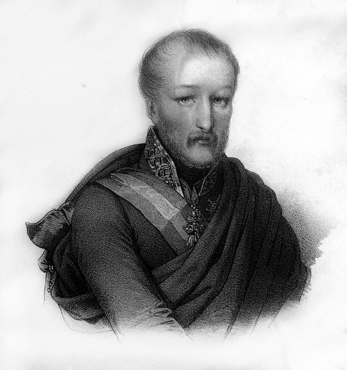 Portret Marii José Isidoro de Bourbon, Don Carlos (1788 - 1855) niemowlę z Hiszpanii, rycina z XIX wieku autorstwa Unknown artist