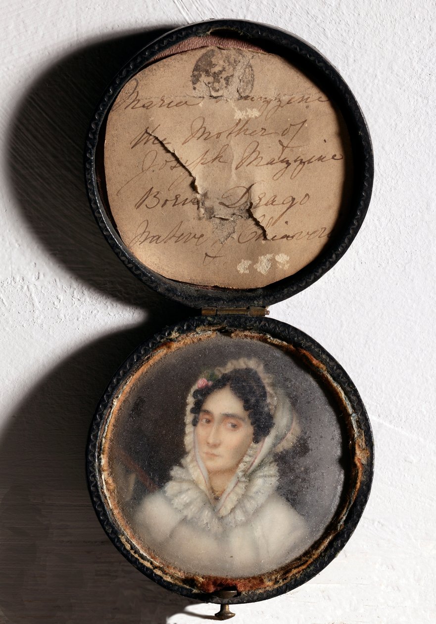 Portret Marii Mazzini, matki Giuseppe Mazziniego (malarstwo miniaturowe) autorstwa Unknown artist