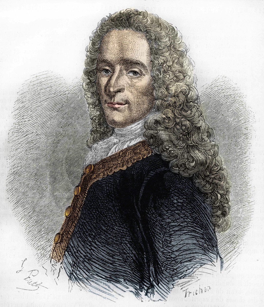 Portret Marie-François Arouet de Voltaire (1695-1778), francuskiej pisarki. autorstwa Unknown artist