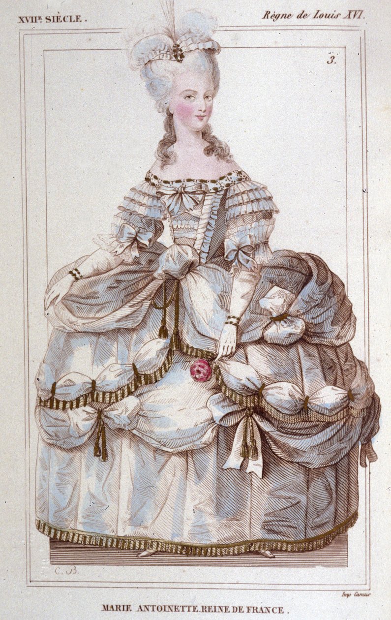 Portret Marii Antoniny (1755-1793) Grawerowane 1830 autorstwa Unknown artist