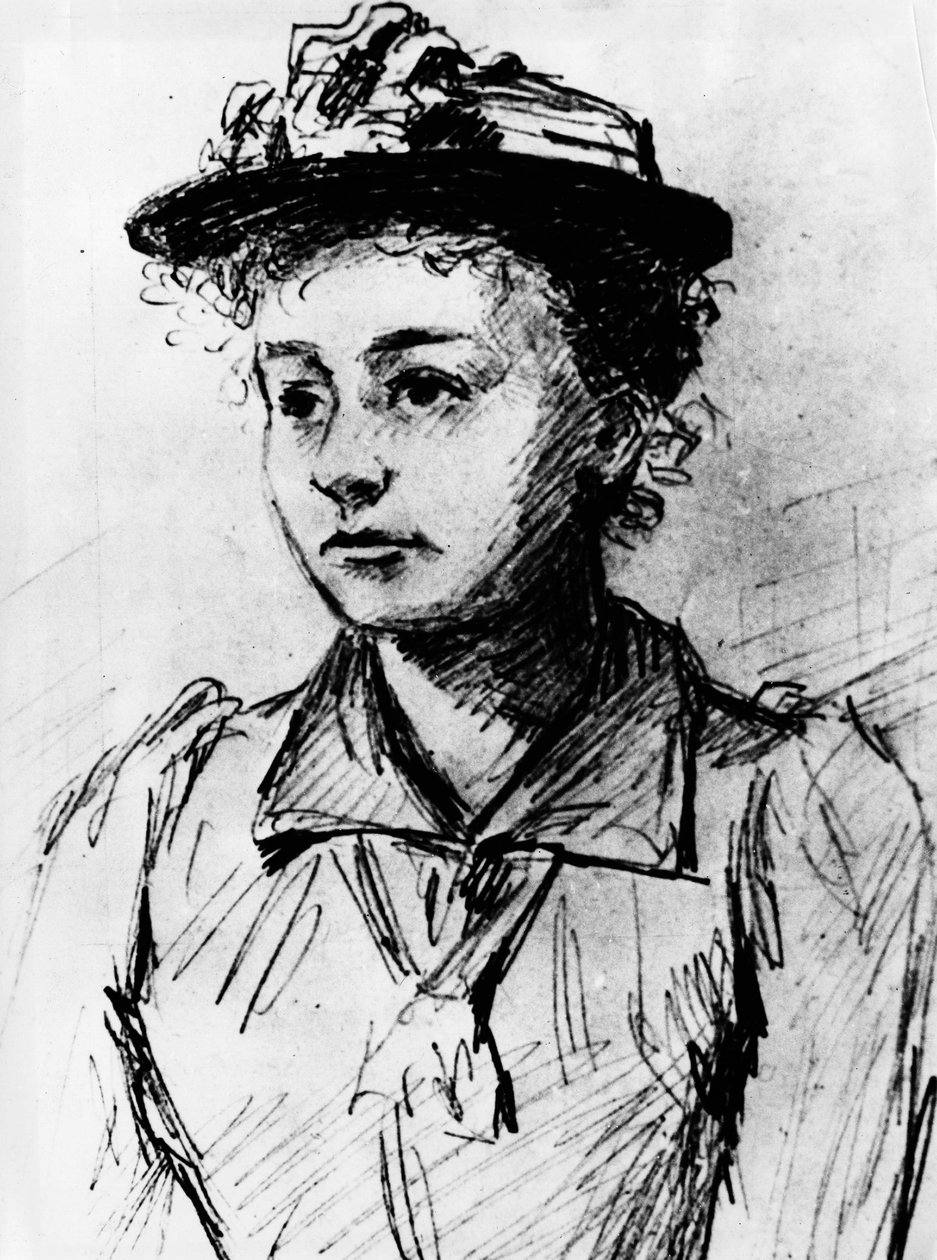 Portret Marii Curie (1867-1934) w 1892 r. na spotkaniu polskich studentów w Paryżu autorstwa Unknown Artist