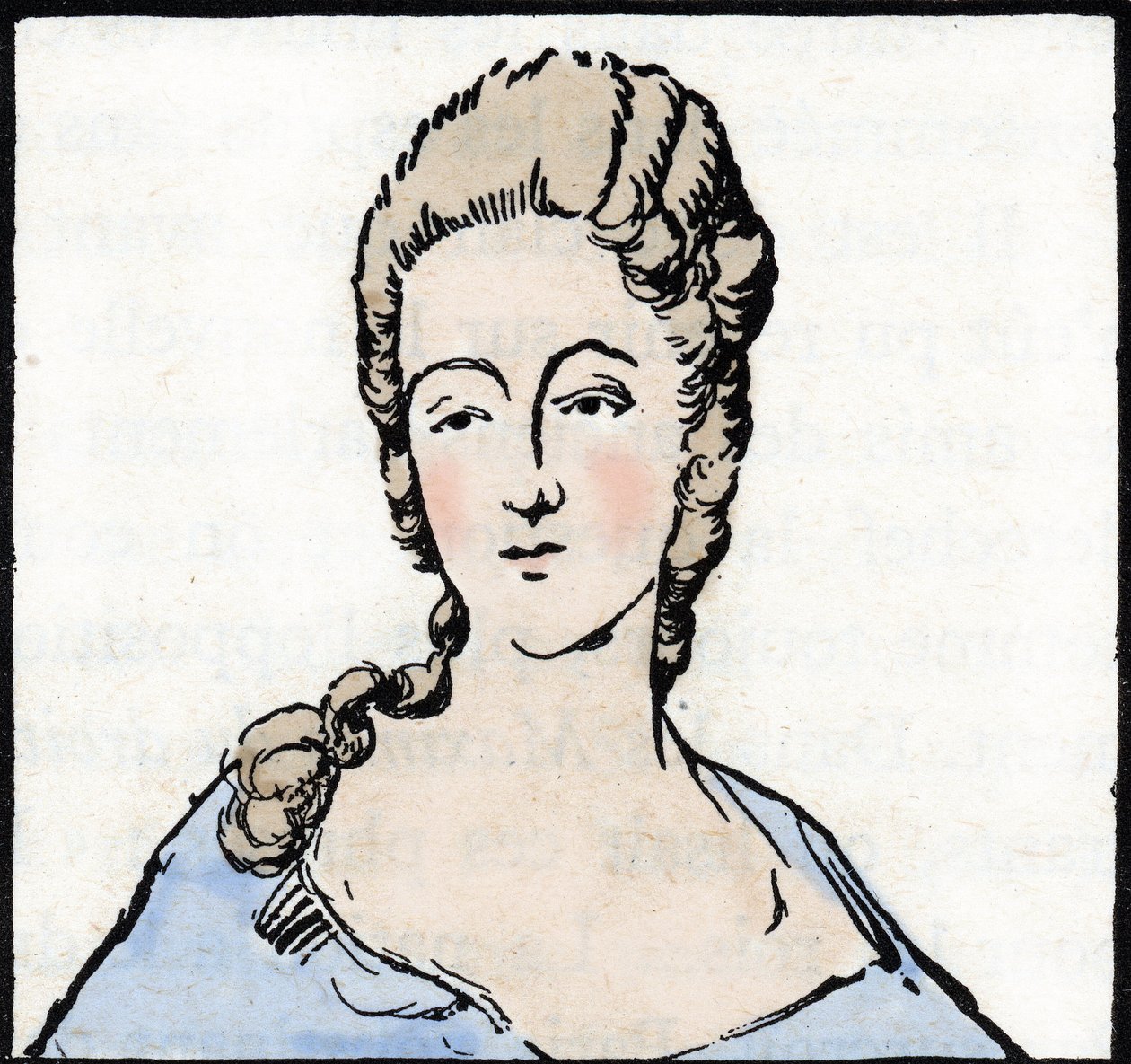 Portret Marie Gouze dit Olympe de Gouges (rysunek) autorstwa Unknown Artist