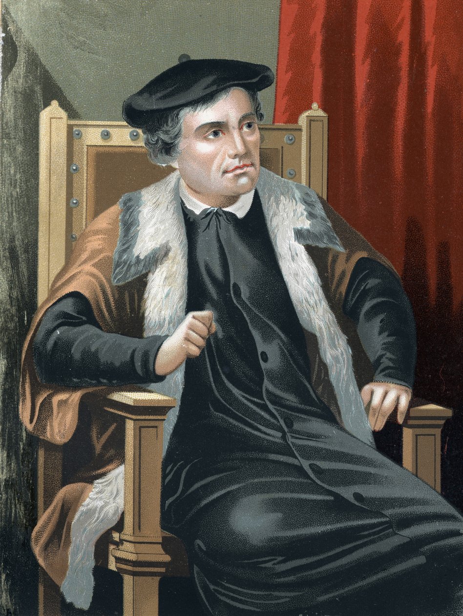 Portret Marcina Lutra (1483 - 1546) od sławnych mężczyzn i kobiet. Barcelona 1877. autorstwa Unknown artist
