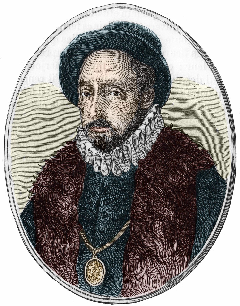 Portret Michela de Montaigne (1533-1592), francuskiego pisarza. autorstwa Unknown artist