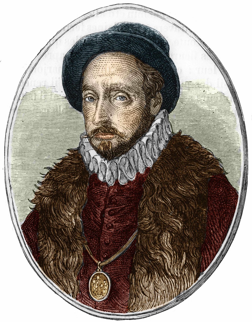 Portret Michela de Montaigne (1533-1592), francuskiego pisarza. autorstwa Unknown artist