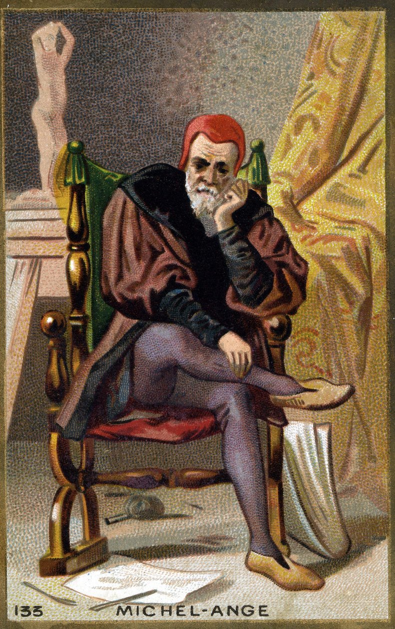 Portret Michała Anioła Buonarrotiego z Michała Anioła (Michelangelo lub Michel Ange autorstwa Unknown artist