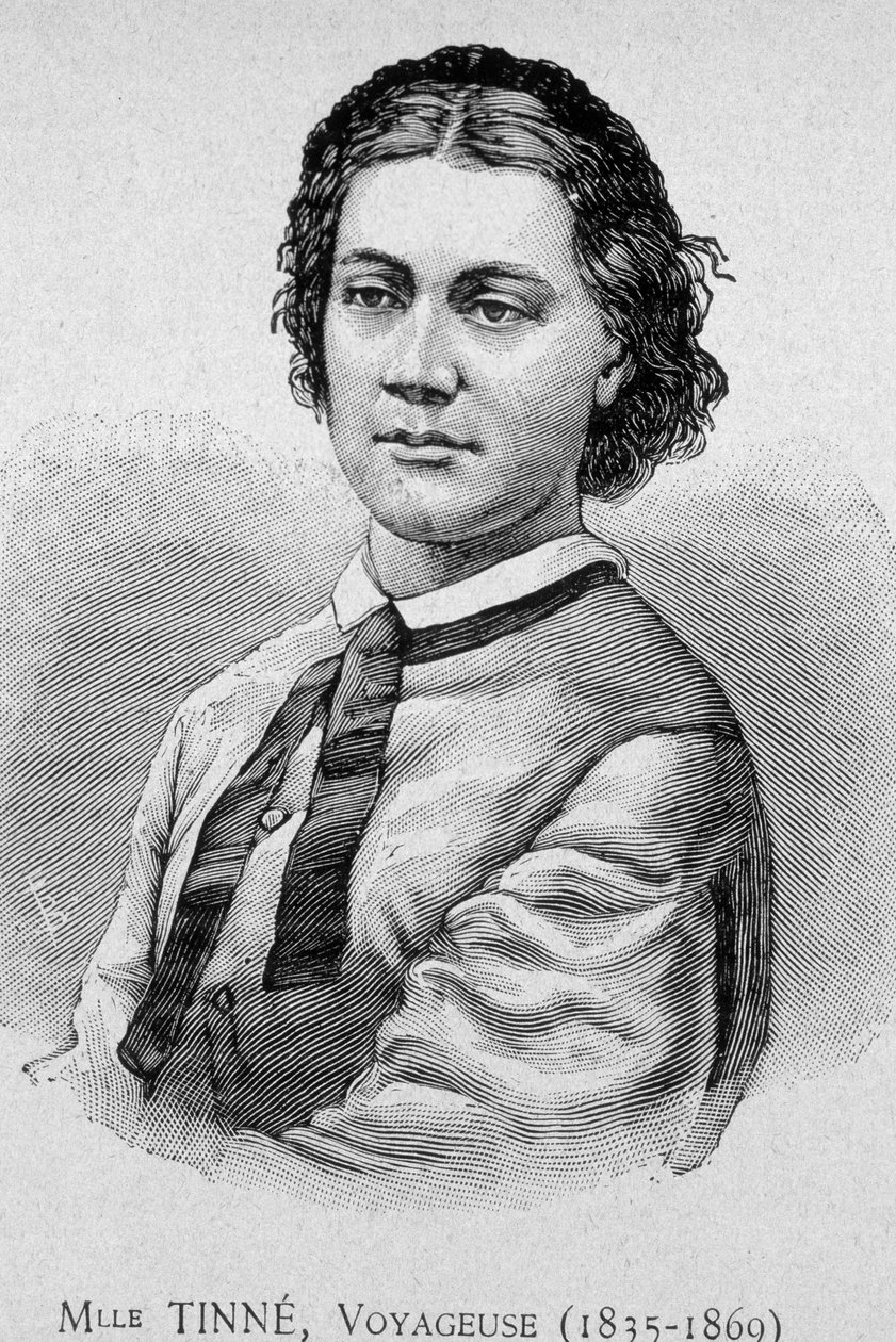 Portret Miss Tinné Podróżnik (1835 - 1869) - grav. 19 wiek autorstwa Unknown artist