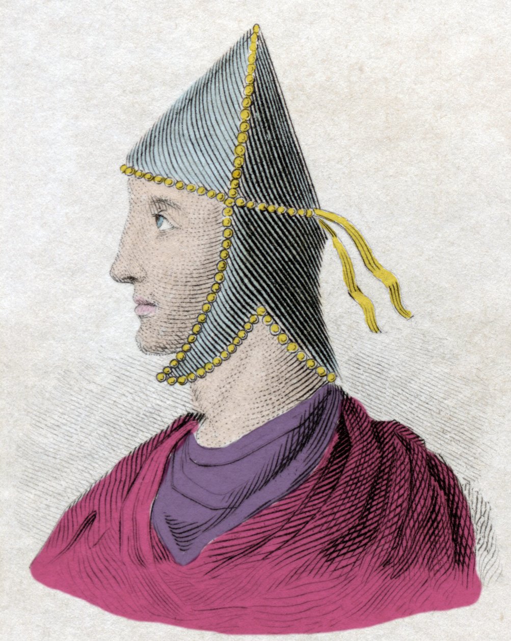Portret Mitrydatego VI Eupatora zwanego Wielkim (w. 132-63 p.n.e.), Króla Mostu. (Mitridate, re di Ponto) Rycina XIX wieku. autorstwa Unknown artist