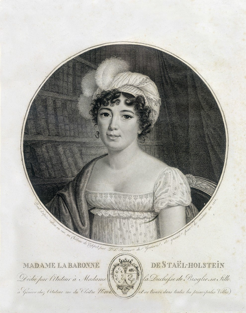 Portret Madame de Staël - grawer autorstwa Unknown artist