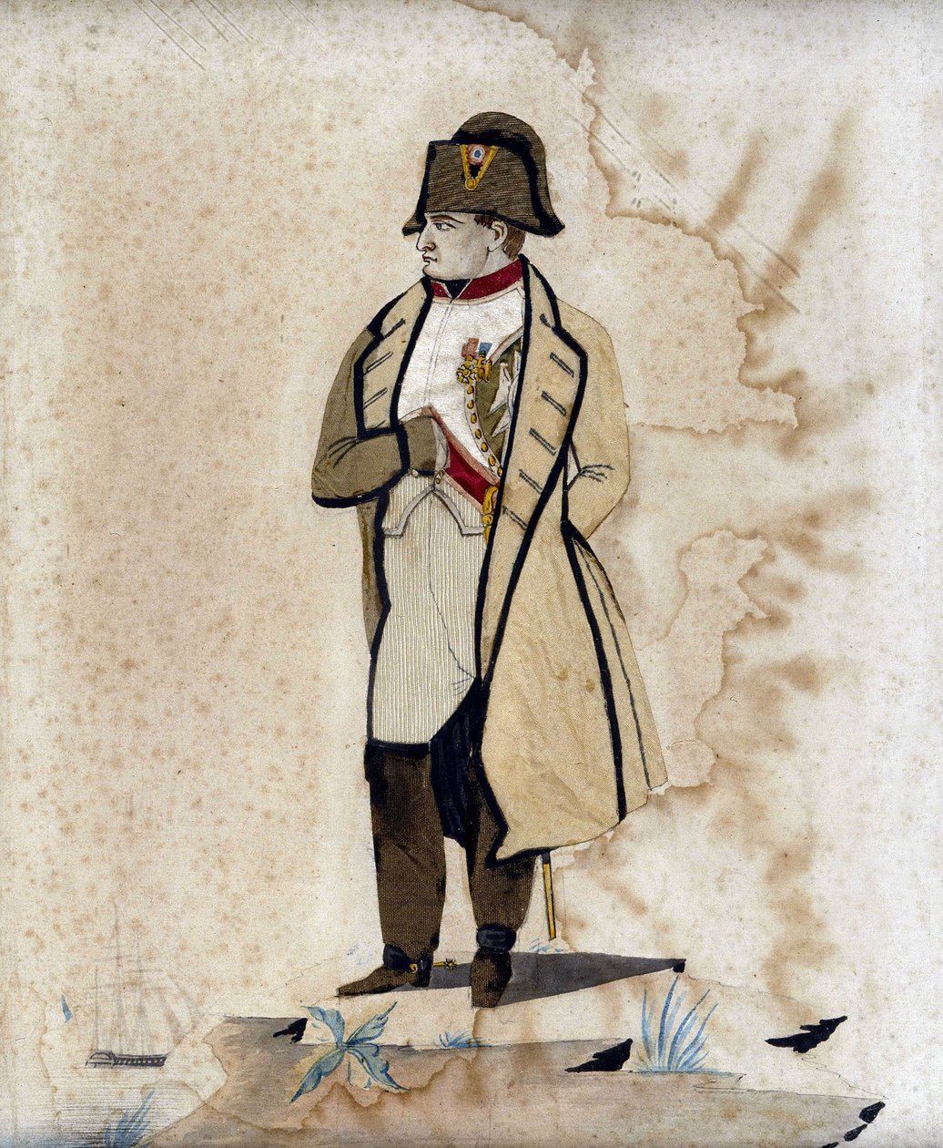 Portret Napoleona I (ręka na brzuchu) - Grawerowanie tkaniną autorstwa Unknown artist