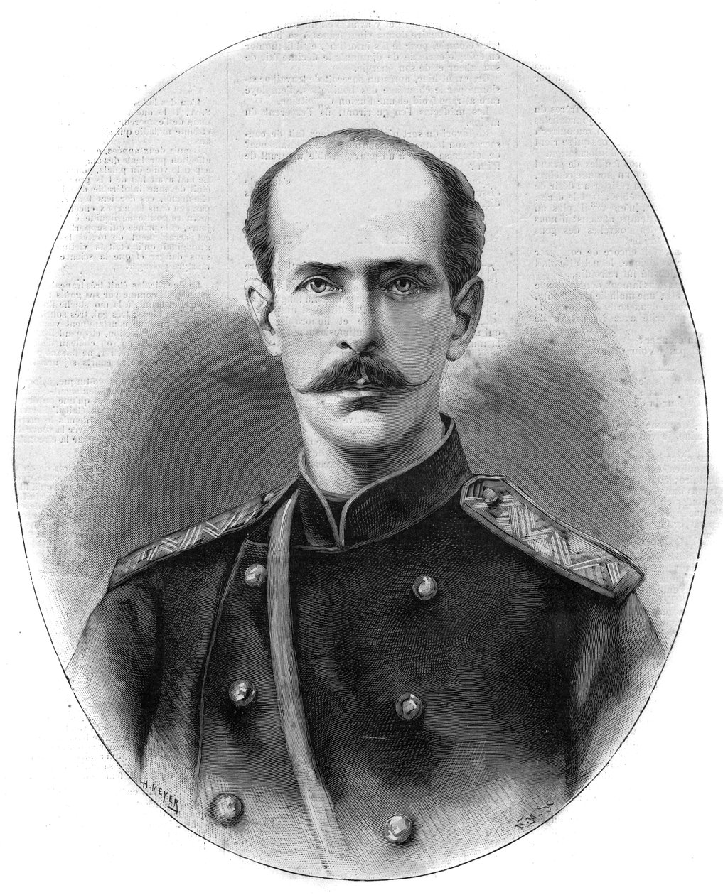 Portret Mikołaja Maksymilianowicza z Leuchtenbergu, księcia Leuchtenberg i księcia Romanowskiego (1843-1891) - Znakomity pamiętnik z 1891 roku autorstwa Unknown artist