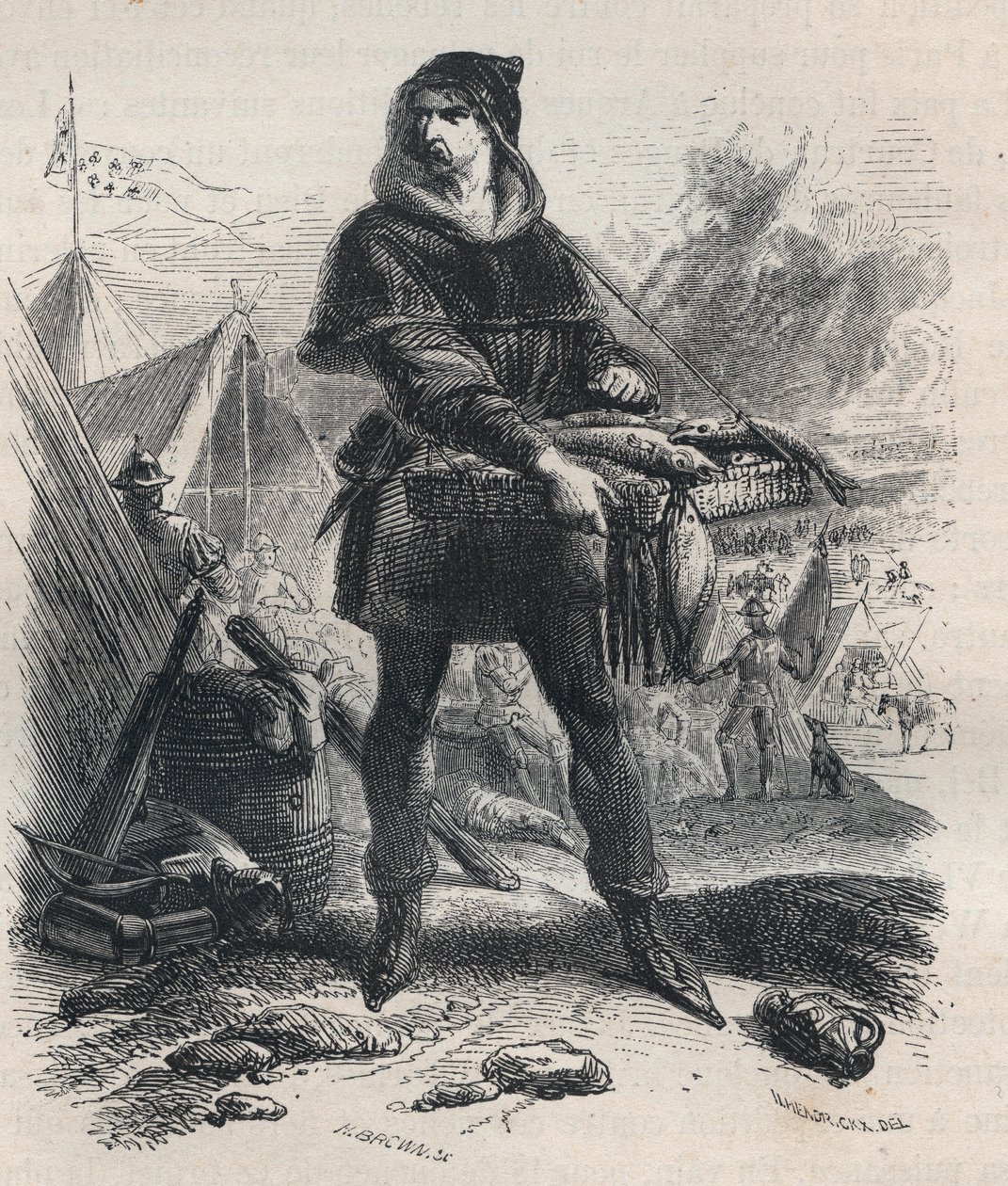 Portret Nicolaasa Zannekina (? -1328), chłopa flamandzkiego i przywódcy powstania chłopskiego we Flandrii (1325-1328) - Portret Nicolaasa Zannekina lub Nicolasa Zanekina lub Zannequina, Tribuna i flamandzkiego awanturnika, przywódcy buntu Karola przeciwko  autorstwa Unknown artist