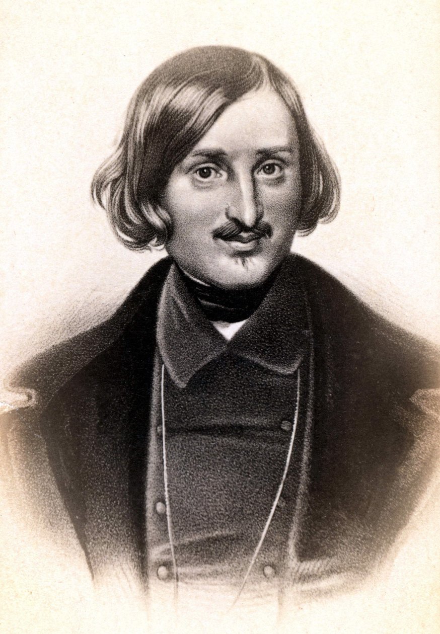 Portret Mikołaja Wasiljewicza, powiedział po francusku Nicolas Gogol (1809 - 1852), rosyjski pisarz. Grawerowanie sd. 19 wiek. autorstwa Unknown artist