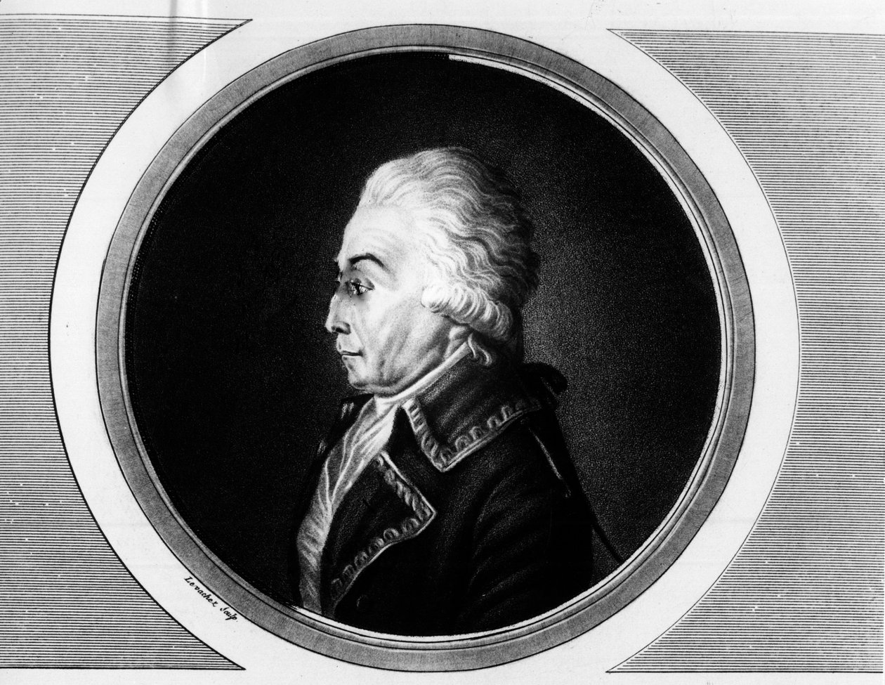 Portret Nicolasa Lucknera (1722-1794) Marechal Francji. Grawer w „”Kompletny zbiór obrazów historycznych rewolucji francuskiej, w trzech tomach.””” 1804. autorstwa Unknown artist