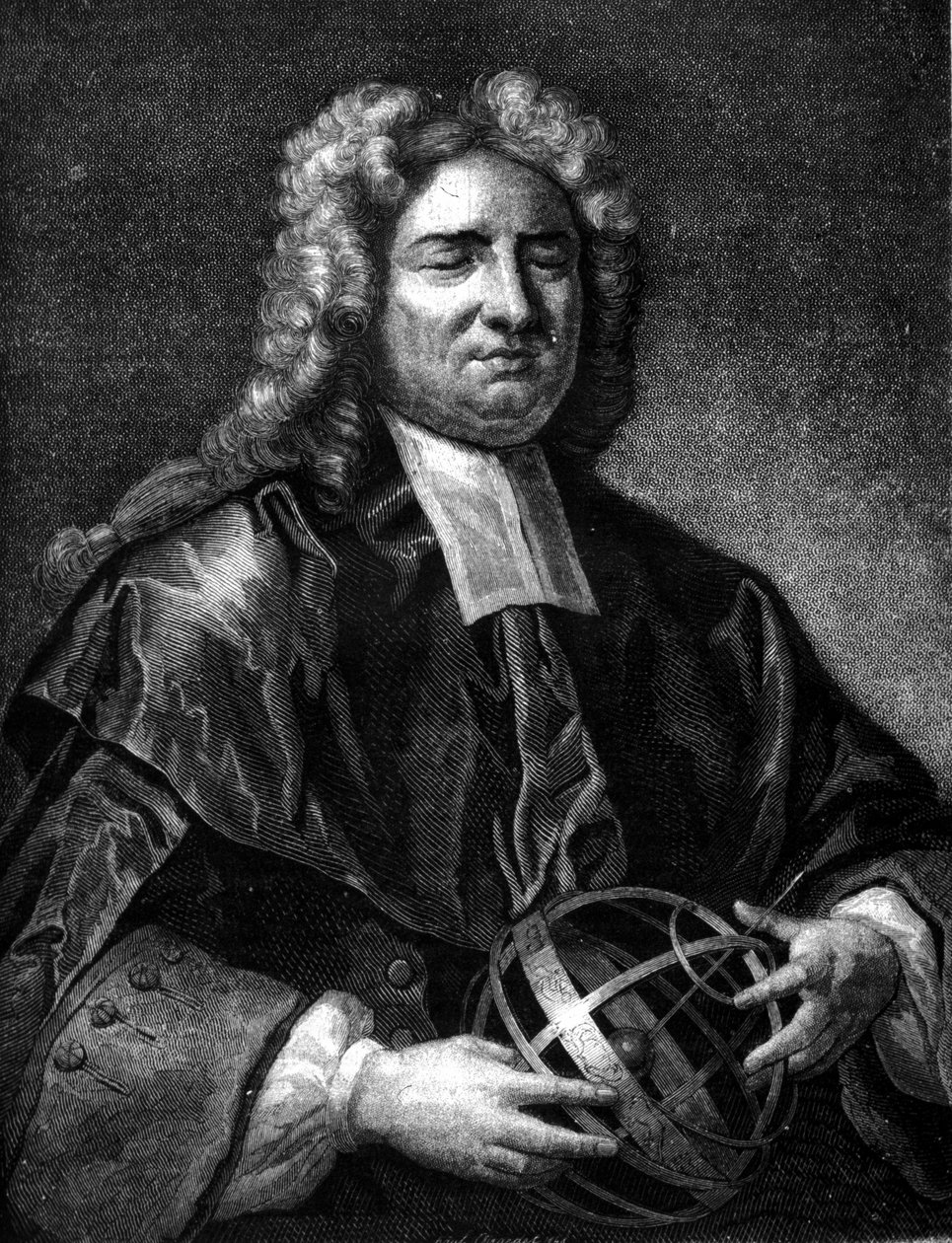 Portret Nicolasa Saundersona (1682 - 1739), niewidomego, profesora matematyki na Uniwersytecie w Cambridge. Rytownictwo. autorstwa Unknown artist