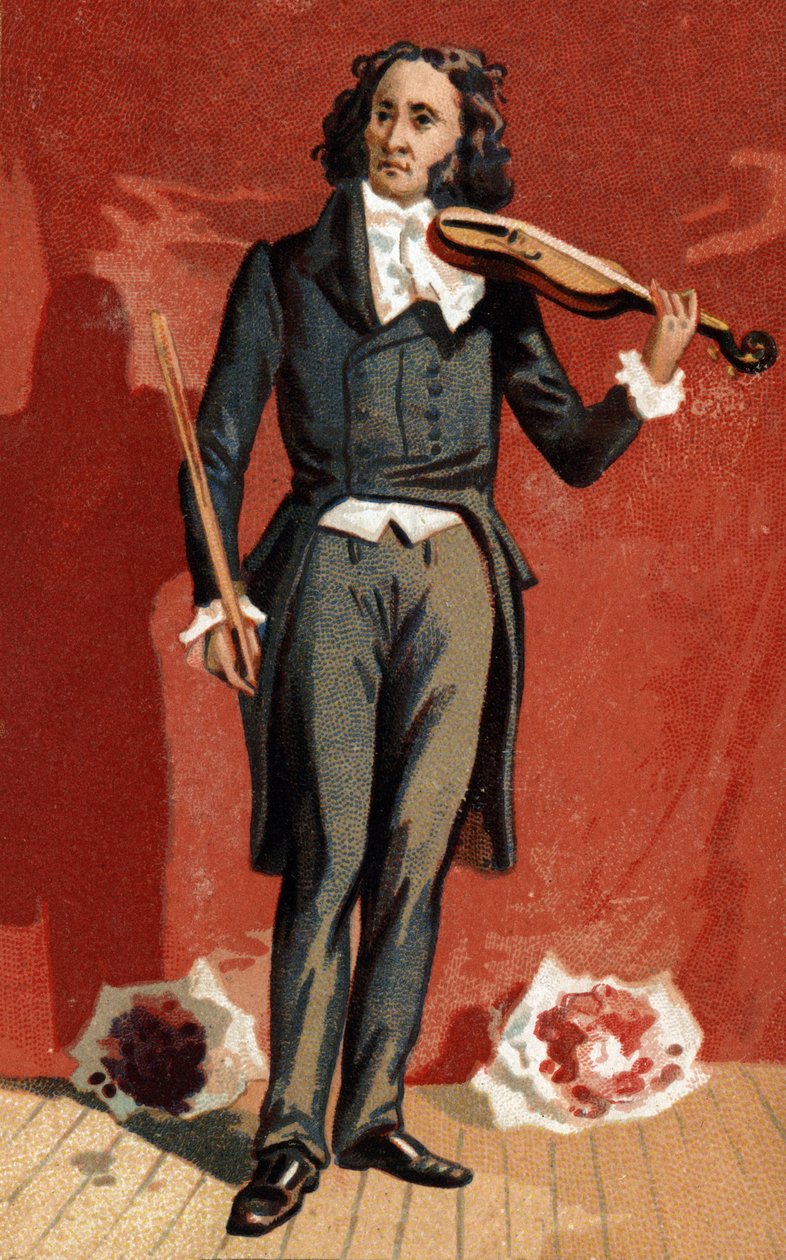 Portret Nicolo Paganiniego (1782 - 1840) włoskiego skrzypka. autorstwa Unknown artist