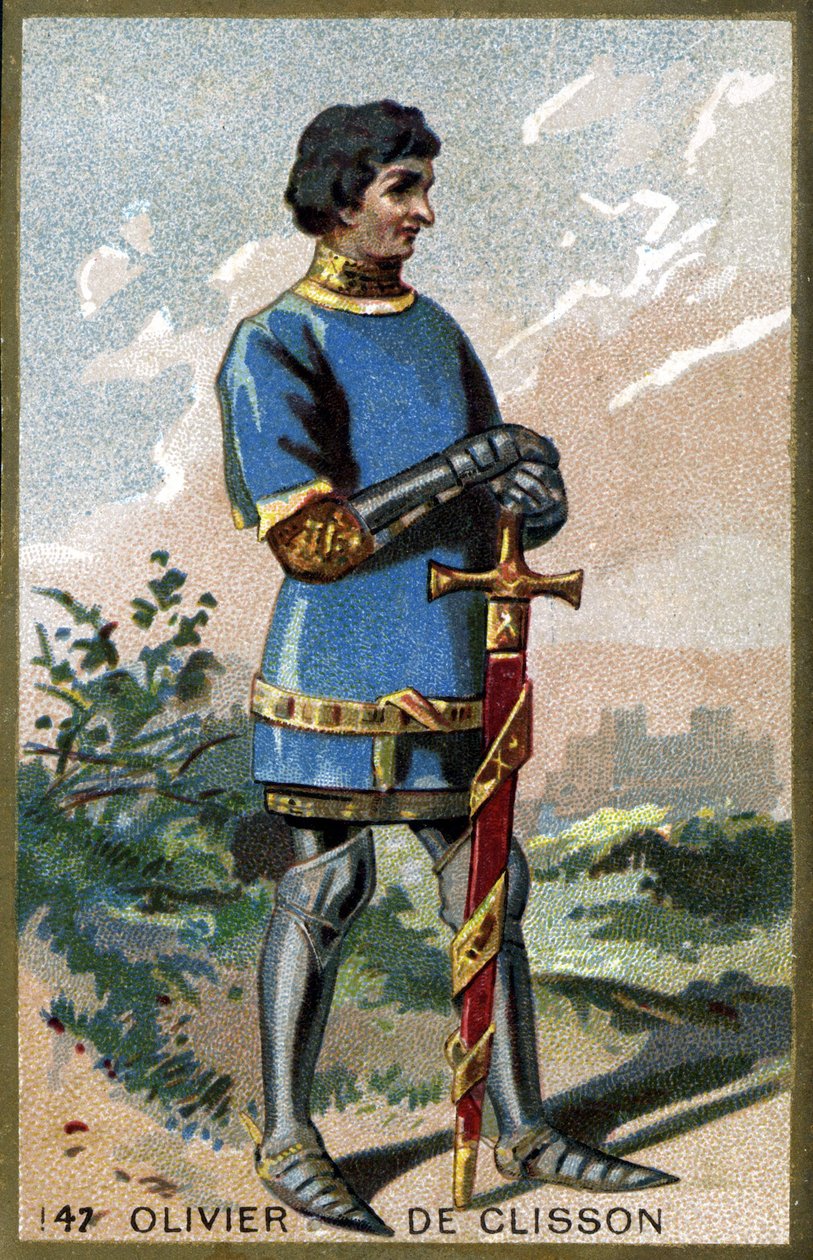 Portret Oliviera de Clisson (1336 - 1407). Chromolitografia z końca XIX wieku. autorstwa Unknown artist
