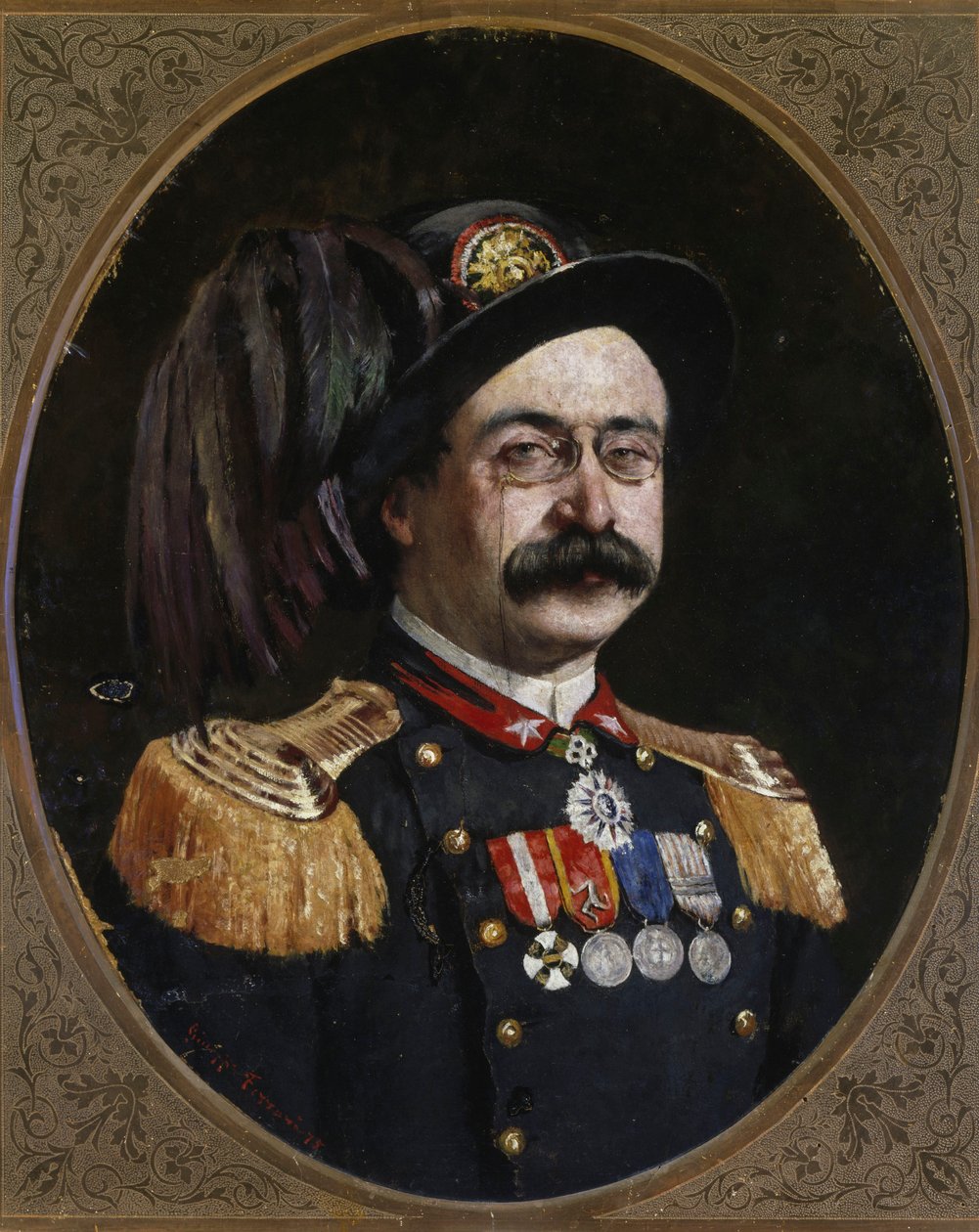 Portret Oreste Baratieri (1841-1901) (olej na płótnie) autorstwa Unknown artist