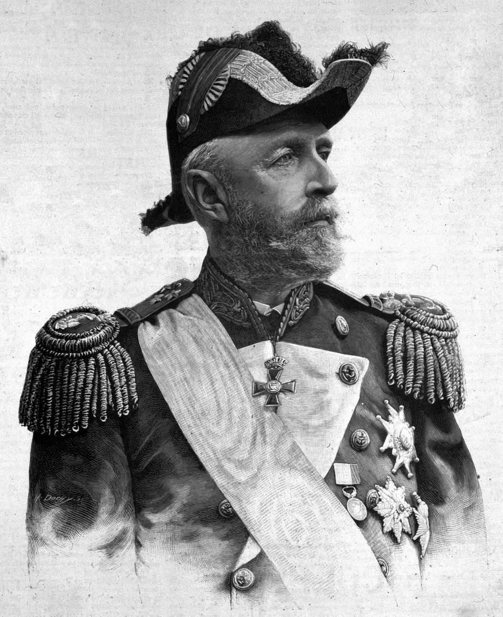 Portret Oscara II (1829-1907), króla Szwecji i Norwegii. autorstwa Unknown artist