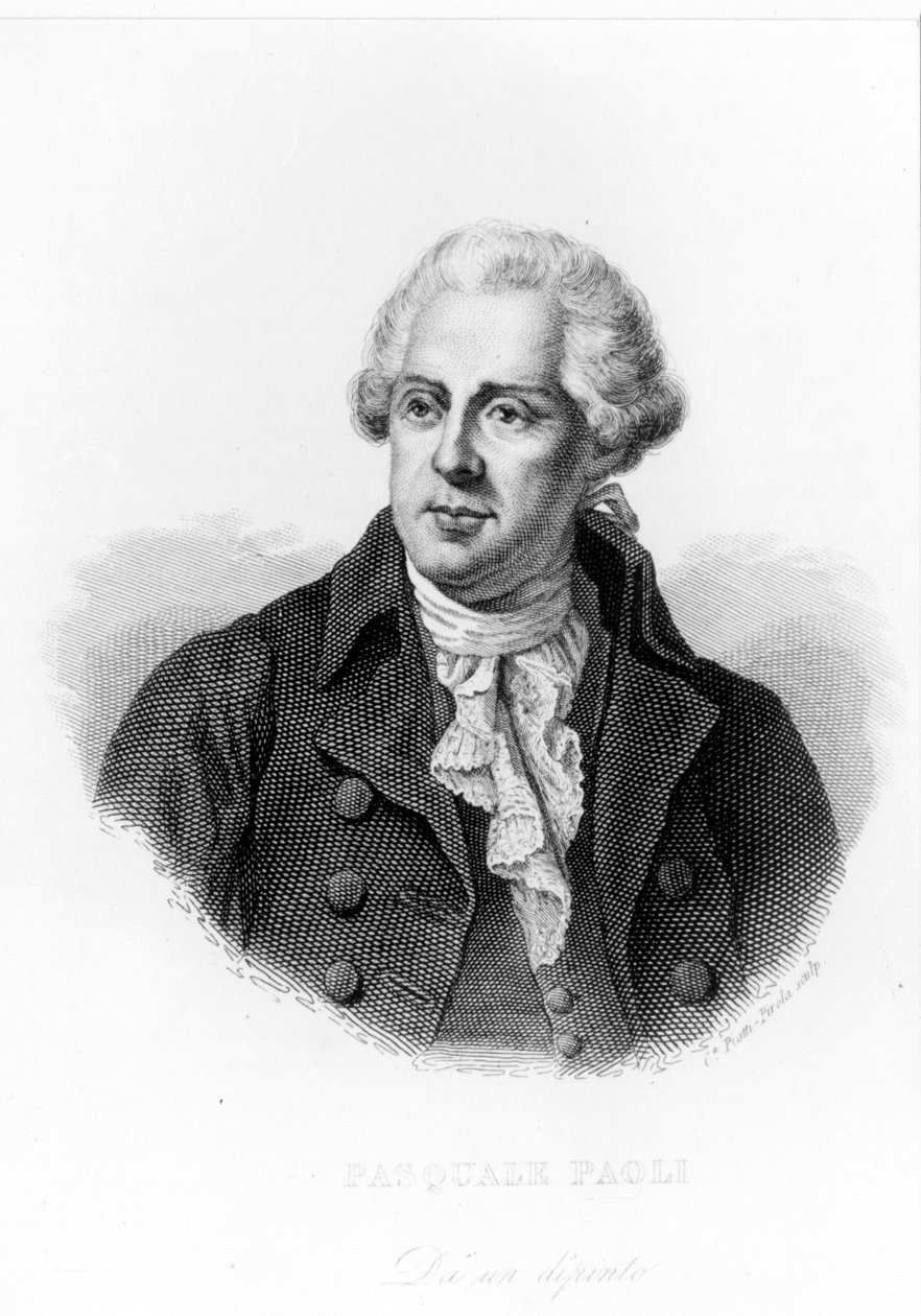 Portret Pasquale lub Pascal Paoli (1725 - 1807), Patriote Corsica. autorstwa Unknown artist