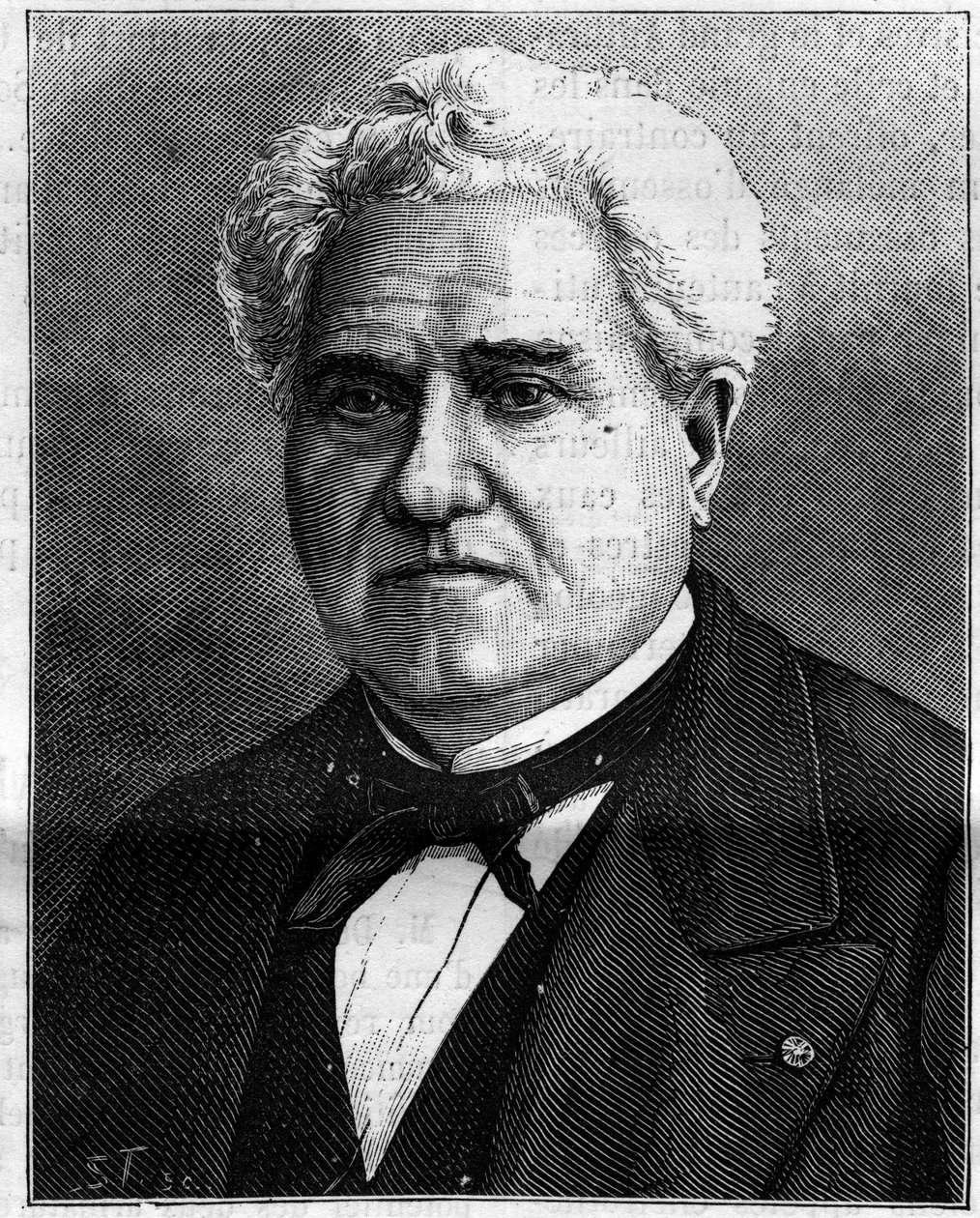 Portret Paula Gervaisa (1816-1879), francuskiego zoologa i paleontologa. Grawer w „”La Nature”” autorstwa Unknown artist
