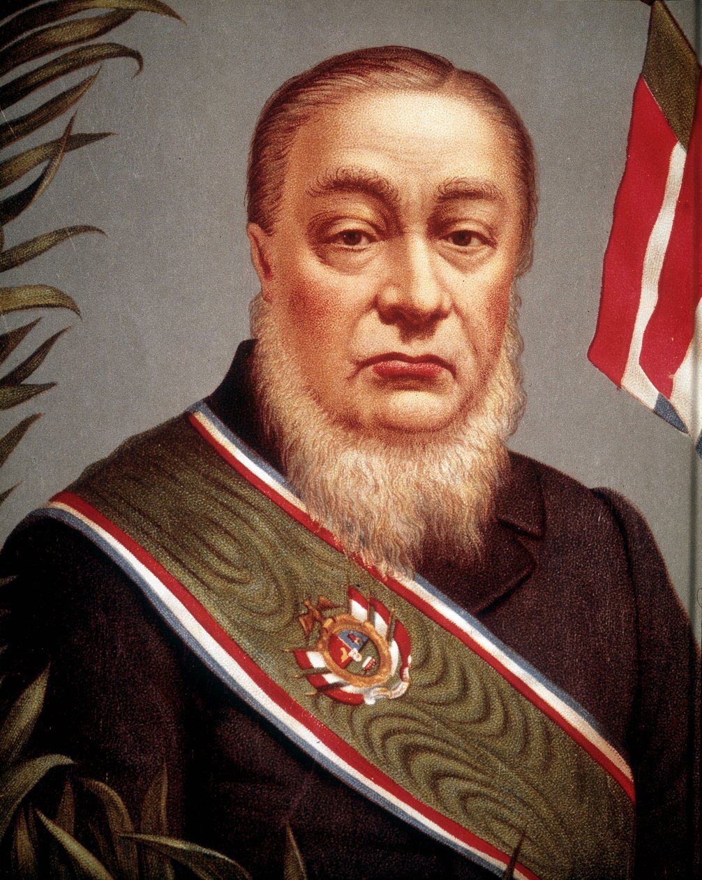 Portret Paula Krugera (1825 - 1904), jednego z założycieli, a następnie prezydenta Republiki Transwalskiej w 1852 roku. autorstwa Unknown artist