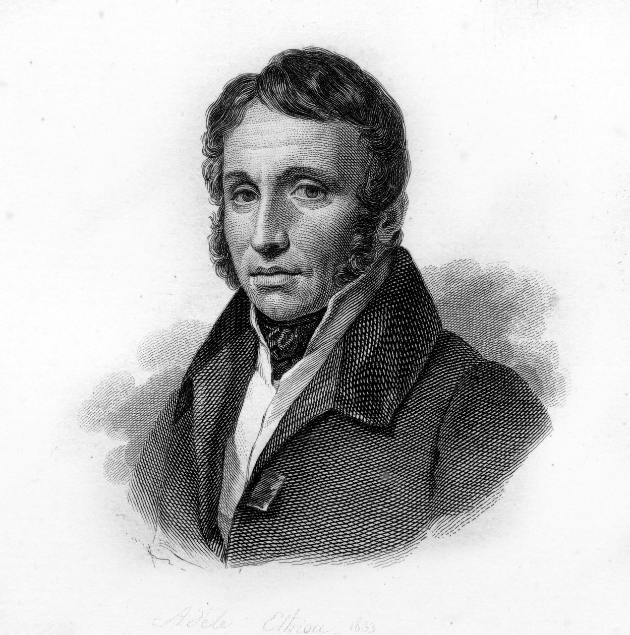 Portret Paula Louisa Kuriera, francuskiego pamfletariana i epistoliera (1772-1825), rycina z XIX wieku autorstwa Unknown artist